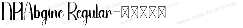 NPIAbgine Regular字体转换